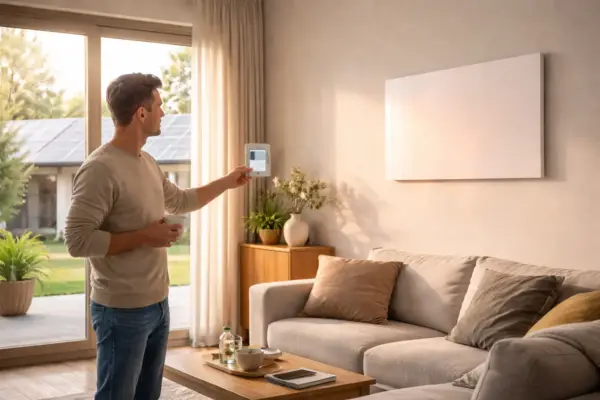 Effizienter Einsatz einer Infrarotheizung in gut gedämmtem Wohnraum