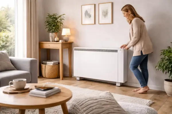 Speichernde Stromheizung – Wärme zeitversetzt nutzen Speichernde Stromheizung im Wohnraum zur Nutzung von Wärme auf Vorrat