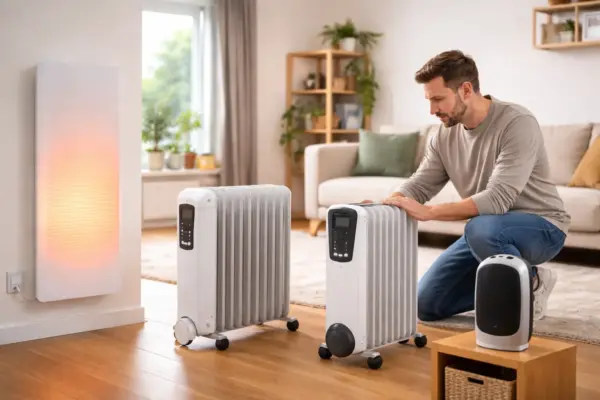 Verschiedene Arten von Stromheizungen in einem Wohnraum