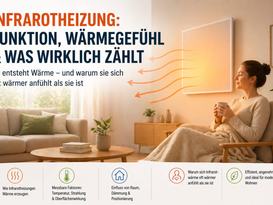 Infrarotheizung erzeugt angenehme Wohlfühlwärme durch Strahlungswärme im Wohnraum