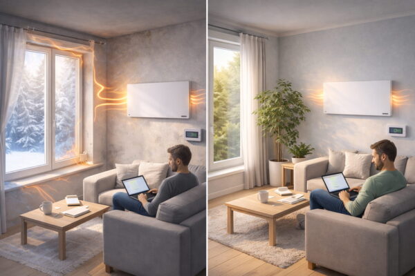 Stromverbrauch Infrarotheizung Dämmung und Raumgröße Einfluss von Dämmung und Raum auf den Stromverbrauch einer Infrarotheizung im Vergleich